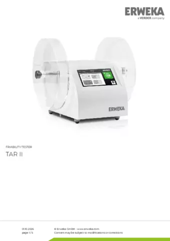 Product data sheet TAR II