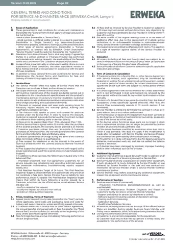 General Terms and Conditions for Service & Maintenance
