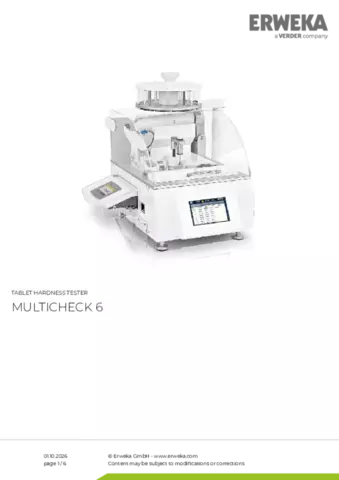Product data sheet Multicheck 6