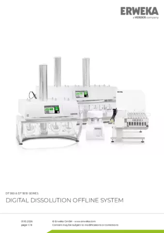 Product data sheet Dissolution Offline System