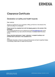 Clearance Certificate Device